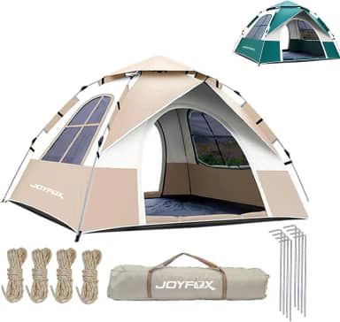 Barraca Camping Autoamatica Impermeavel 3-4 Pessoas 210 * 200 * 130cm, Praia Acampamento Duas Portas E Duas Janelas, Ventilação De Quatro Lados