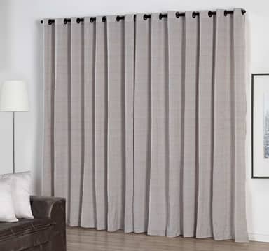 Cortina Quarto Sala em Tecido Casca de Arvore 2,70m x 2,30m Ótimo Caimento - Cru