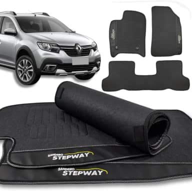 Tapete Borracha Compativél Com Sandero Stepway Protetor de Assoalho