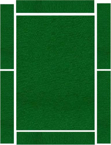 Pano Para Mesa De Bilhar De Até 2,40x1,40 - Pedra E Tabelas Cor:Verde