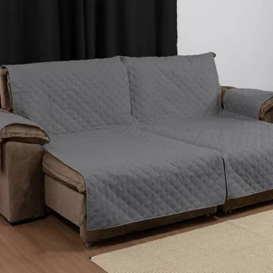 CAPA PARA PROTETORA DE SOFÁ RETRÁTIL E RECLINÁVEL DE DOIS LUGARES DE 1,10M TOTAL 2,20M X 2,40M ALTURA (Cinza)