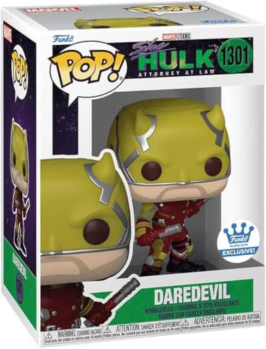 Funko Pop! Marvel: Demolidor em loja de terno amarelo exclusivo
