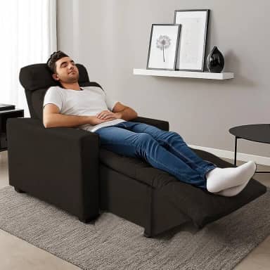 Poltrona Cadeira Do Papai E Mamãe Reclinável Retrátil Para Sala De Descanso Madri Marrom