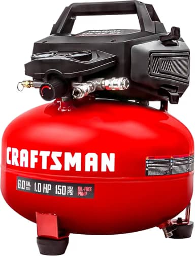 CRAFTSMAN Compressores De Ar, Compressor Portátil 6 Galões, 1,0 Hp, 2,6 Cfm A 90 Psi, Tanque Sem Óleo, Pressão Máxima 150 82 Db, Ultrassilencioso, Pancake Cmxecxa02106410