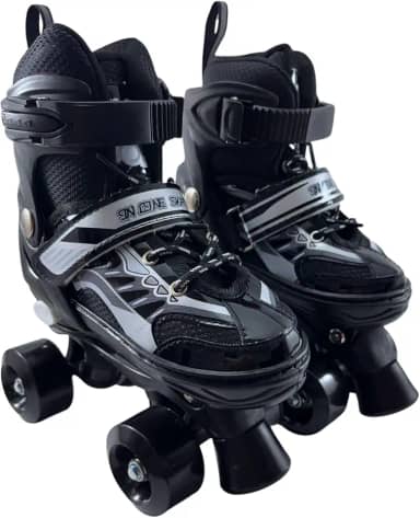 Patins Quad 4 Rodas Ajustável para Jovens e Adultos Iniciantes – Estilo Clássico Uso Interno ou Externo - Ideal para meninos e meninas
