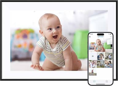 Dragon Touch Digital Picture Frame - WiFi 10.1 inch IPS Touch Screen Digital Photo Frame Display, 32GB Storage, Auto-Rotate, Share Photos via App-Black Border