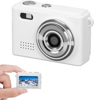 Mini Câmera Chaveiro, foco automático 1080P apontar e fotografar câmeras digitais para adolescentes,tela HD de 0,96", bateria de longa duração, câmera pequena ultraportátil para viagens/vlogs