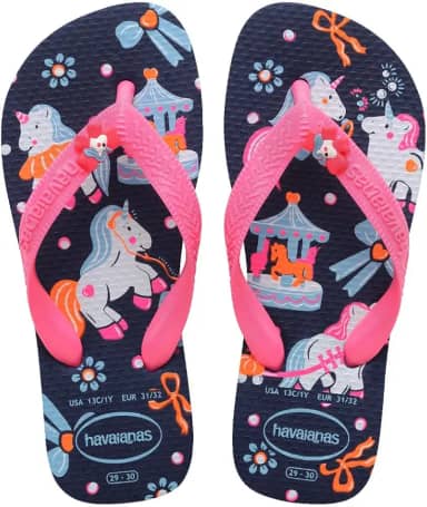 Chinelo Infantil Menina Kids Fantasy Estampa E Aplique De Unicórnio