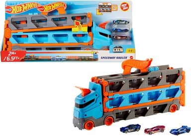 Hot Wheels City Pista de Brinquedo Reboque de Pista de Corridas para crianças a partir de 4 anos