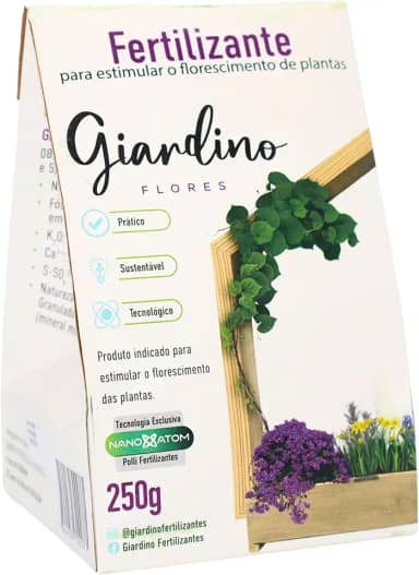 Adubo Fertilizante Giardino Flores 250g - Nutrição para Flores, Estimular Florescimento, Cores mais Vibrantes, Crescimento Saudável