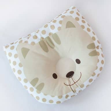 Travesseiro Almofada Anatômico de Bichinhos para Bebê Feminino e Masculino RN (Gato)