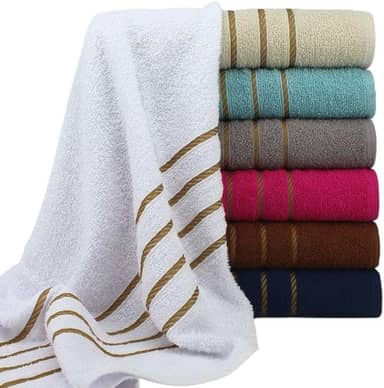 Kit 5 Toalha de Banho Dubai 100% Algodão 70x130cm 330g/m² Macia com Alta Absorção Grossa (Sortido)