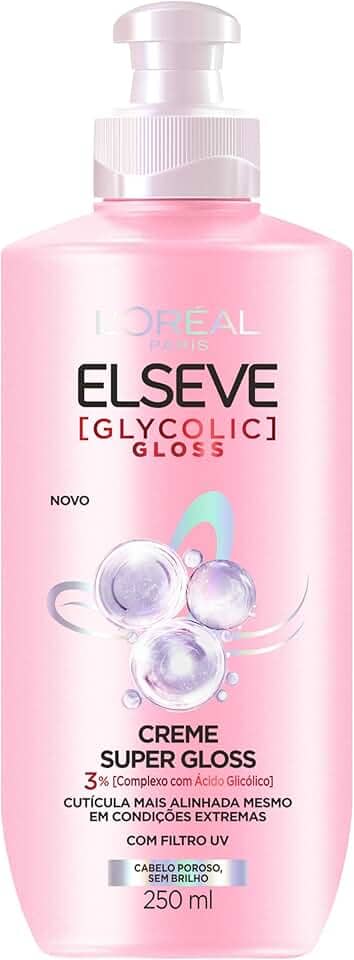 Creme para Pentear Super Gloss L'Oréal Paris Elseve Glycolic Gloss 250ML