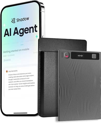 Mobvoi TicNote Voice Recorder AI Recorder w/Case App Control Transcribe Resumir Traduzir com AI Tecnologia Suporte 100+ Idiomas Gravador de áudio de memória de 64 GB para palestras Reuniões Chamadas