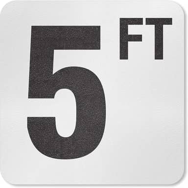 SmartSign Marcador De Profundidade Piscina 1,5 M, Tamanho Carta 10 Cm, Adesivo Vinil 14 X Com Adesivo, Antiderrapante, Marcadores Números Natação, Sinalização Segurança