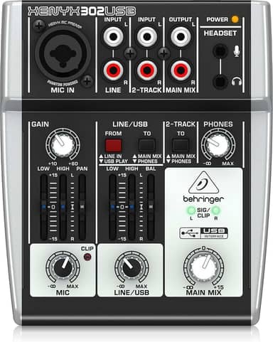 Behringer 302USB Mesa de Som Analógica de 4 canais