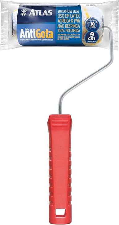 Atlas - Rolo Anti-gota Produzido em Poliamida de 9cm com Manta de 10mm de Altura