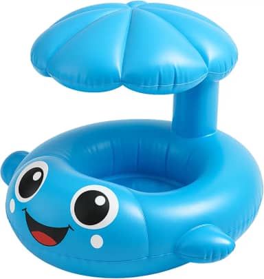 Bóia Inflável Infantil com Cobertura – Modelo Peixinho Proteção Solar, Conforto e Segurança