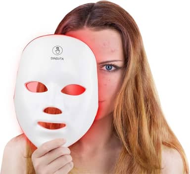 Máscara De Terapia Luz Vermelha Para Rosto, 7 Cores Led Vermelho Azul, Sem Fio Recarregável Portátil Cuidados Com A Pele Facial, Máscaras Beleza Casa E Viagem