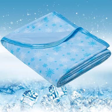 OIGAE Cobertor refrescante para quem dorme quente - Cobertor frio de verão macio e leve para suores noturnos | Perfeito para cama, sofá, sofá (azul, 127 x 177 cm)
