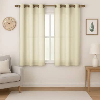 Cortina Sala Quarto Cozinha Escritório em Tecido Oxford Premium 2,60m x 1,40m (Palha)