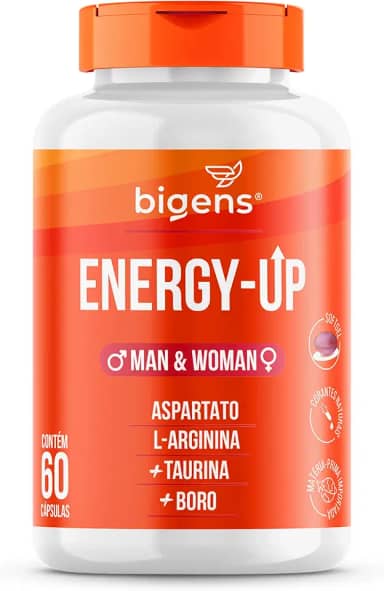 Energy Up, aspartato, arginina, taurina, boro, 60 cápsulas softgel, Bigens (Unidade)