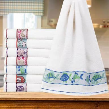 Kit 10 Panos de Prato Felpudo Premium Central Toalhas