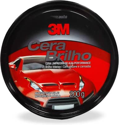 3M, Auto, Cera Brilho Intenso, Com Silicone e Carnaúba, Alta Performance, 200g, Multi-colored
