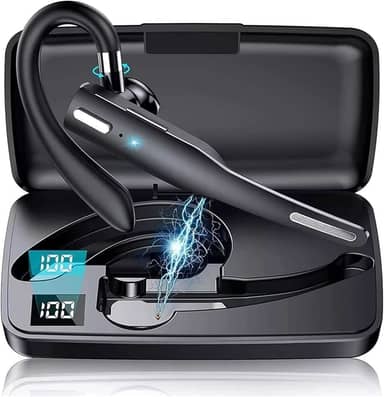 Fone de ouvido Bluetooth sem fio, viva-voz com microfone com cancelamento de ruído, até 55 horas de reprodução, adequado para uso no escritório