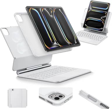 ESR Capa para iPad Pro de 11 polegadas com teclado (M5/M4, 2025/2024), capa de teclado para iPad Pro 11 (5ª) com suporte magnético de fácil configuração, modos retrato/paisagem, capa protetora