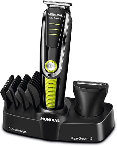 MONDIAL Aparador de Pelos Super Groom 06, Preto/Verde, 6W, Bivolt - BG-04