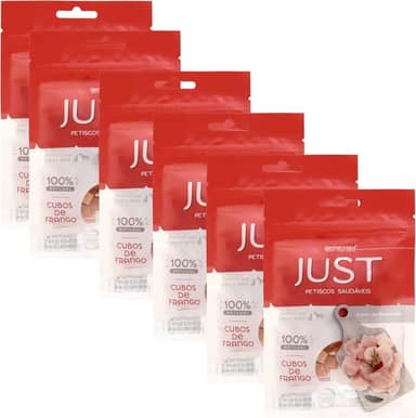 JUST Petiscos Saudáveis Pack com 6 Unidades Cubos de Frango 55G