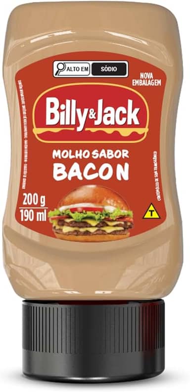 BILLY & JACK Molho Sabor Bacon Billy & Jack 200 Gramas