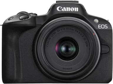 Canon A câmera sem espelho EOS R50 RF-S18-45 mm F4.5-6.3 é um kit de lentes STM, sensor CMOS de 24,2 megapixels (APS-C), vídeo 4K, câmera híbrida, foto e vídeo, vlogging, criador de conteúdo, montagem