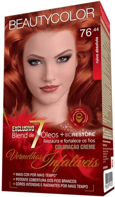 Coloração Kit BEAUTYCOLOR - 76.44 Ruivo Absoluto