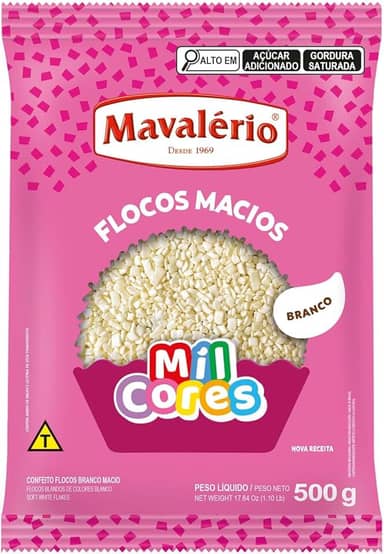 Granulado flocos macio branco 500g