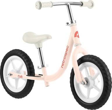 Retrospec Cub Bicicleta infantil infantil de 30,5 cm, 18 meses a 3 anos, bicicleta infantil para iniciantes sem pedal, para meninas e meninos, pneus sem rasos, assento ajustável e estrutura durável