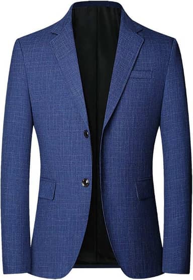 Blazers for Men Business Casual Slim Fit Suit Sonos Plaid Colar Entalhado Terno Formal