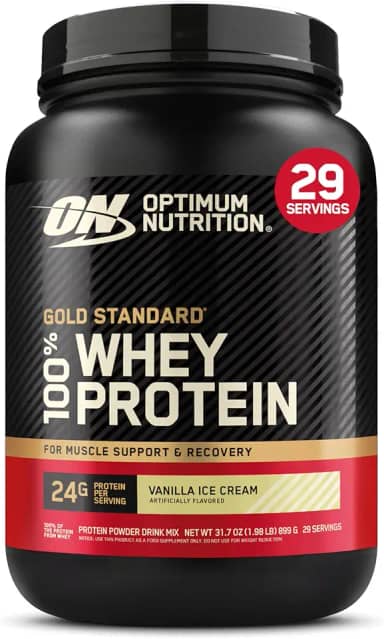 100% Whey Protein Gold Standard (909g) - Sabor Vanilla Ice Cream, Optimum Nutrition