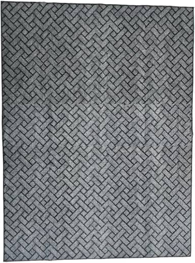 Tapete Clean Retangular Elegante 1,00 x 1,50 Carpete Cinza em Polipropileno Estampa Moderna Desenho Geométrico Tijolinhos Base Antiderrapante 1x1,5m Decoração Para Sala de Estar Quarto Recepção