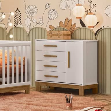 Cômoda Sapateira Infantil Qencanto Slim 4355 Qmovi Branco Acetinado