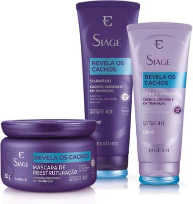 Eudora Kit Siàge Revela Os Cachos Shampoo + Condicionador + Máscara (Nova Versão)