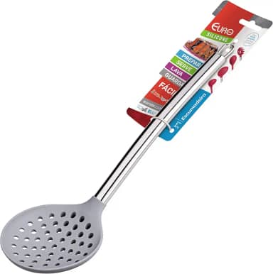 Euro Home - Escumadeira de Silicone cinza com Cabo Inox - SIL2461-CZ