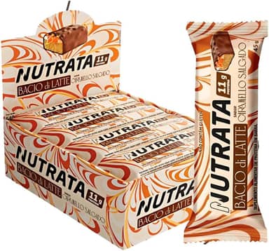 Barra De Proteina Caixa c/ 12 Unidades Sabor Caramelo Salgado Bacio Di Latte - Nutrata