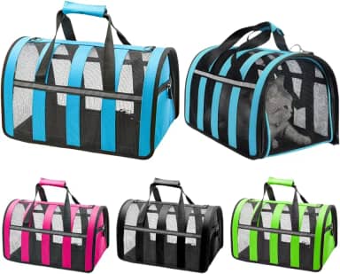 Bolsa Pet Transporte Média Viagem Mala Avião Para Cães Gatos (preto)