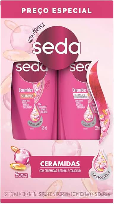 Seda Kit Shampoo E Condicionador 325 Ml Sos Ceramidas