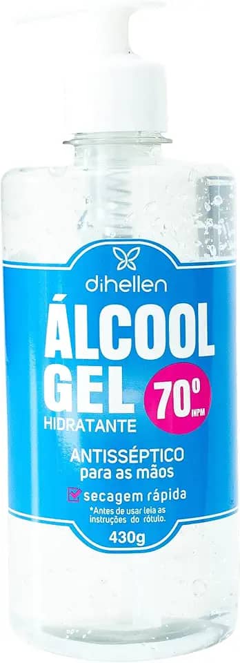 Álcool em gel 70° 430g Di Hellen Cosméticos