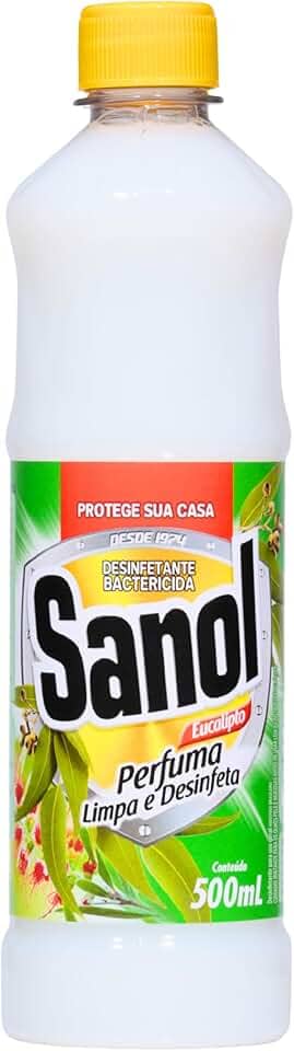 Desinfetante Líquido para uso Geral, Eucalipito, Sanol, 500 ml, Branco