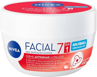 NIVEA Creme Facial Antissinais 100g - Sua fórmula com hidronutrientes e vitamina E é de rápida absorção, firma e reduz linhas de expressão e protege a pele contra os raios UVA/UVB