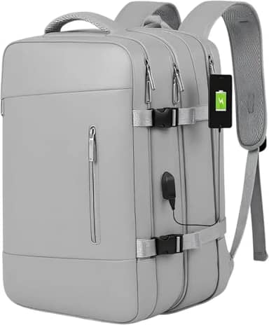 Mochila de Viagem de Avião Impermeável Expansivel Grande Feminina Note book 40L Bagagem de Mão Low Cost Aeroporto à Prova D'água Reforçada